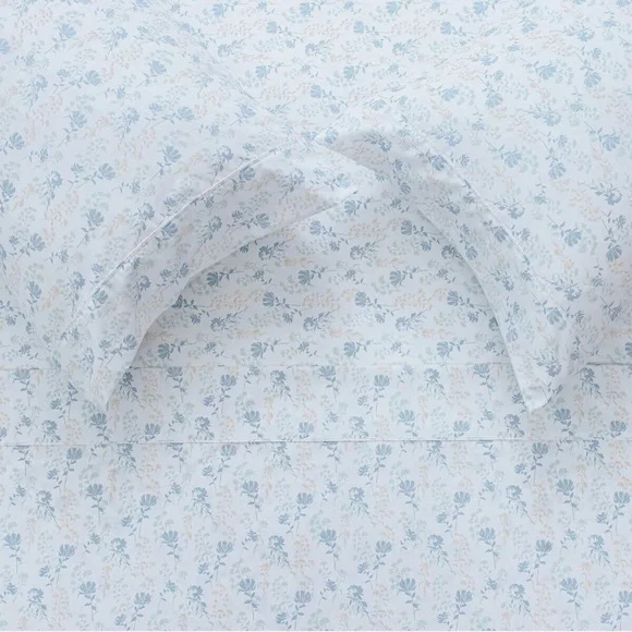 King 6 Piece Sheet Set - Floral White - Picture 7 of 7